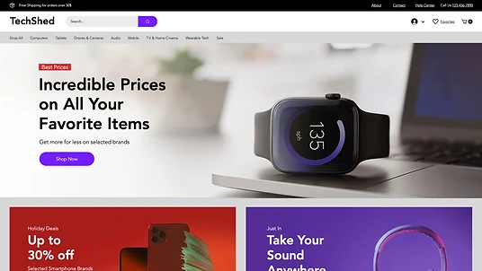 Electronics store website template by Margick