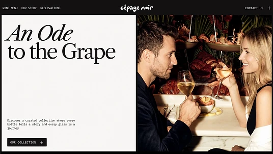 Wine bar Restaurant website template by Margick